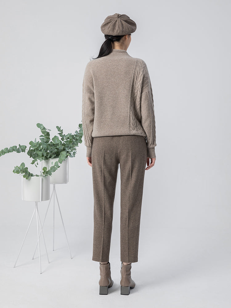 Washable Wool Tapered Mid-Calf Pants