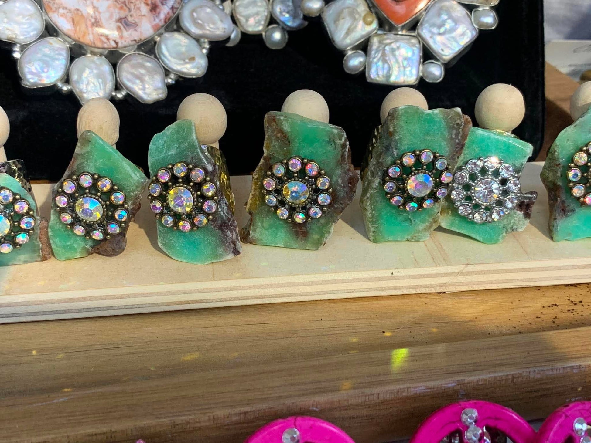 Crystophase Stone Rhinestone Adjustable Ring
