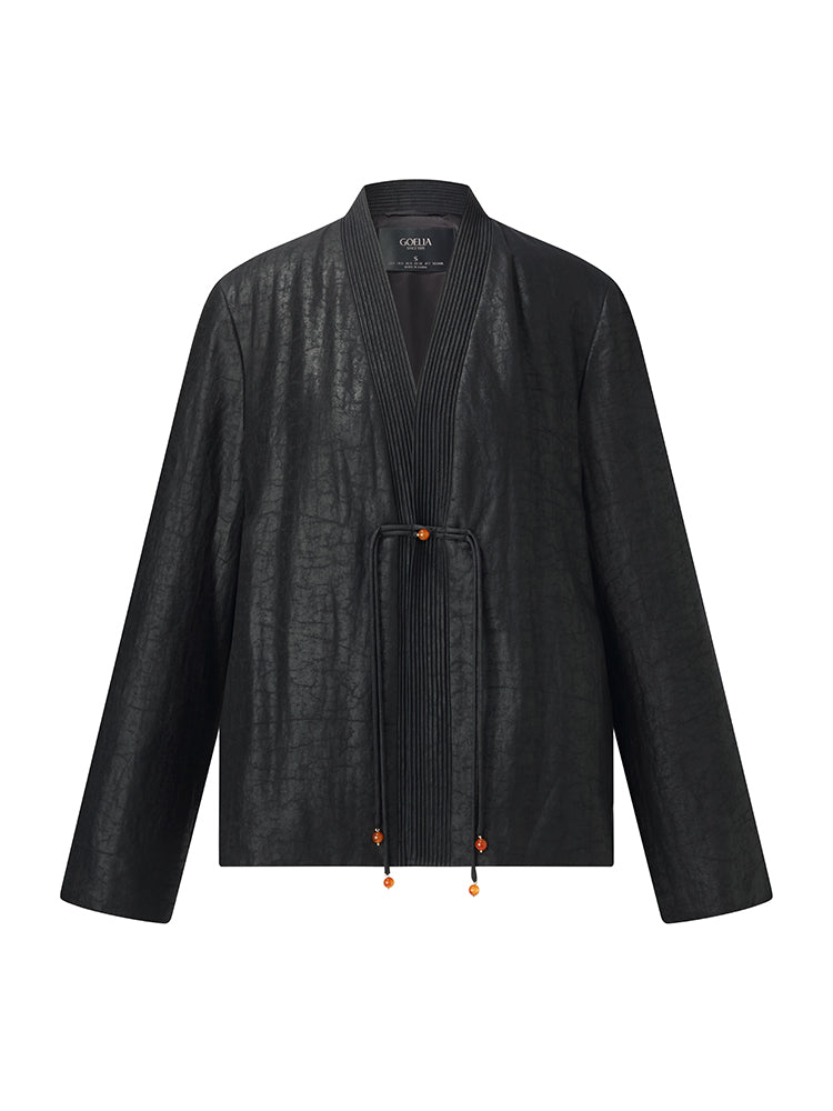 18MM Gambiered Canton Gauze Women Quilted Jacket
