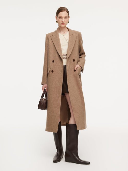 Washable Wool Cashmere Blend Women Overcoat