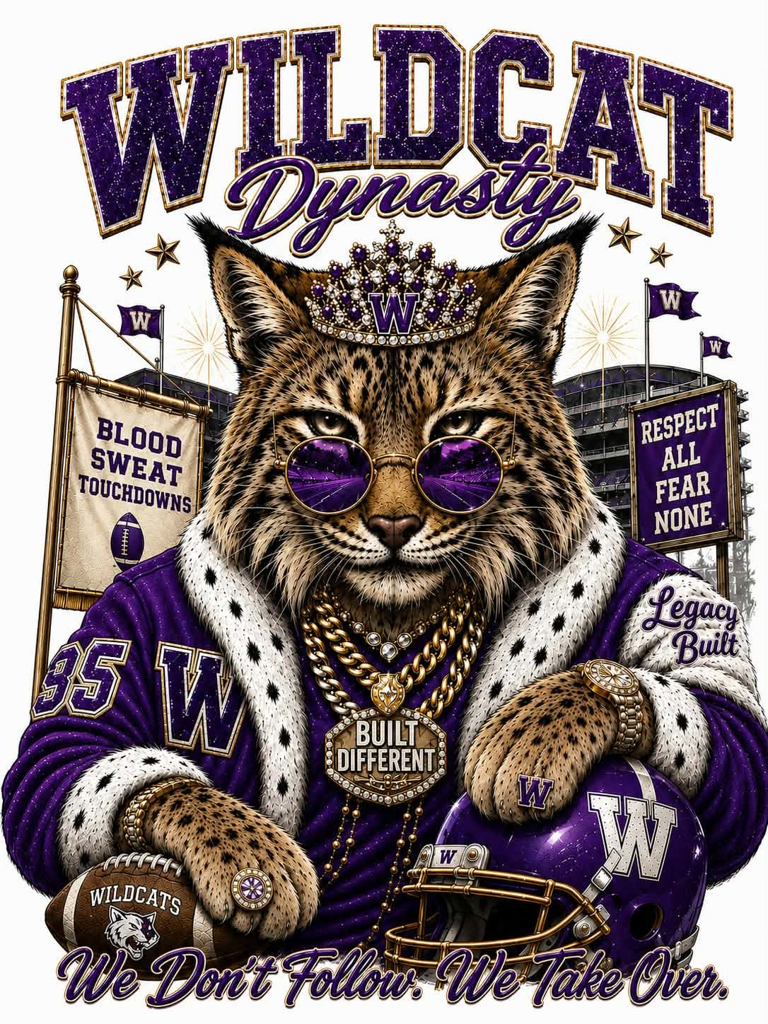 Wildcat Dynasty Crystal Graphic Tee