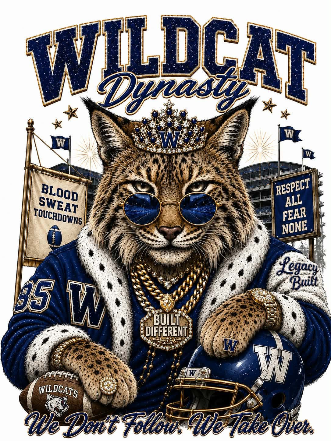 Wildcat Dynasty Crystal Graphic Tee