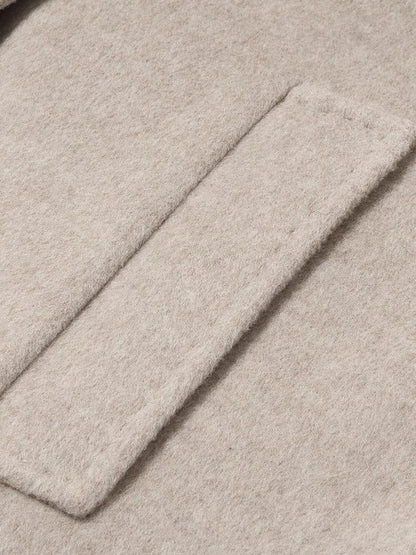 Cashmere Wool Notched Lapel Double-Faced Women Coat