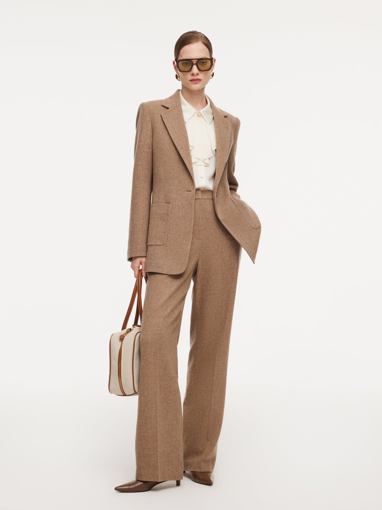 Washable Wool Cashmere Blend Women Blazer