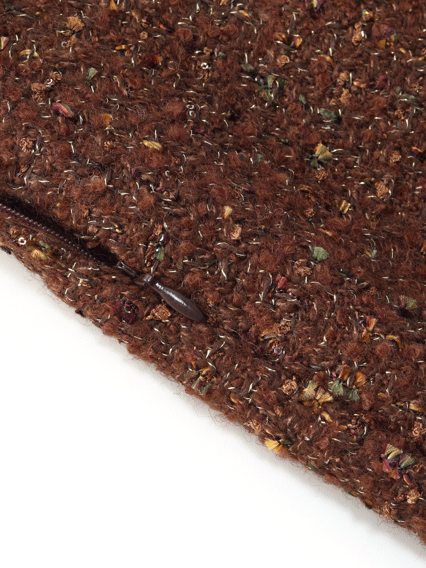 [Preview] Wool Blend Tweed Sequins Women A-Line Skirt