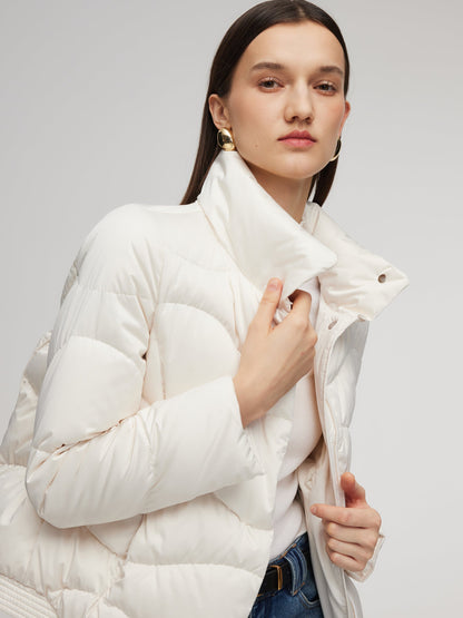 Windproof Magnetic Snap Goose Down Jacket