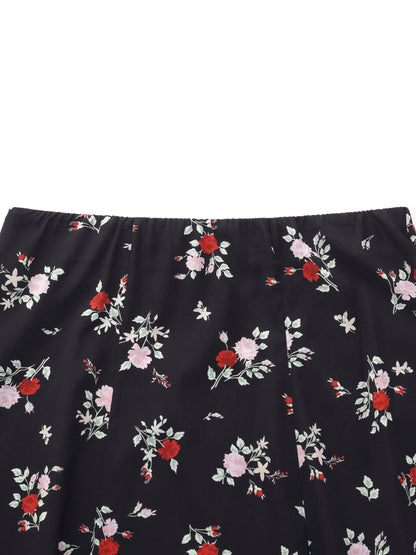 16MM Mulberry Silk Floral Print Women Skirt