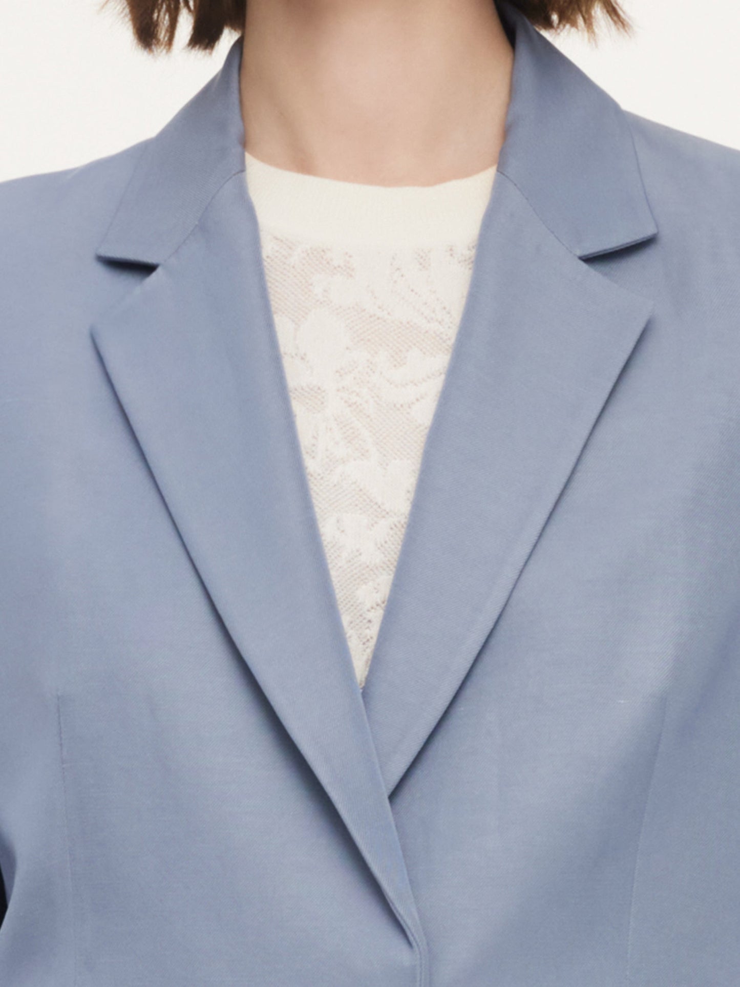 Acetate Tencel Linen Blend Women Blazer