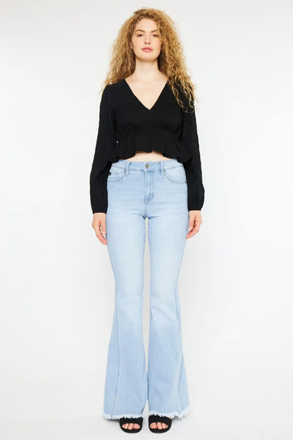 Kancan High Rise Curvy Flare Jeans