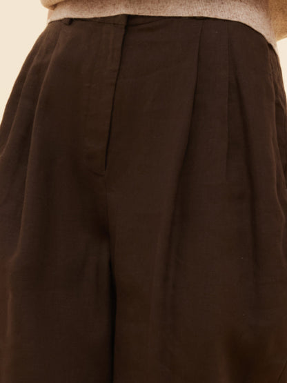 100% Linen Women Straight Leg Pants
