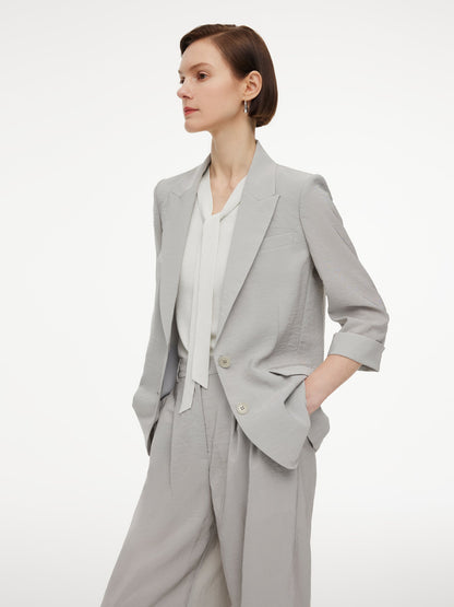 Triacetate Blend H-Line Women Blazer