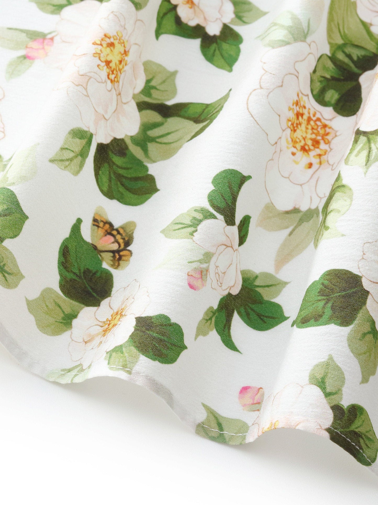 Acetate Blend Floral Print Women Tiered Skirt