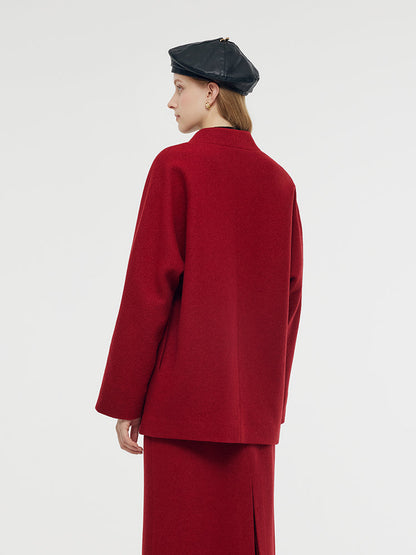 100% Wool New Chinese-Style Women Coat