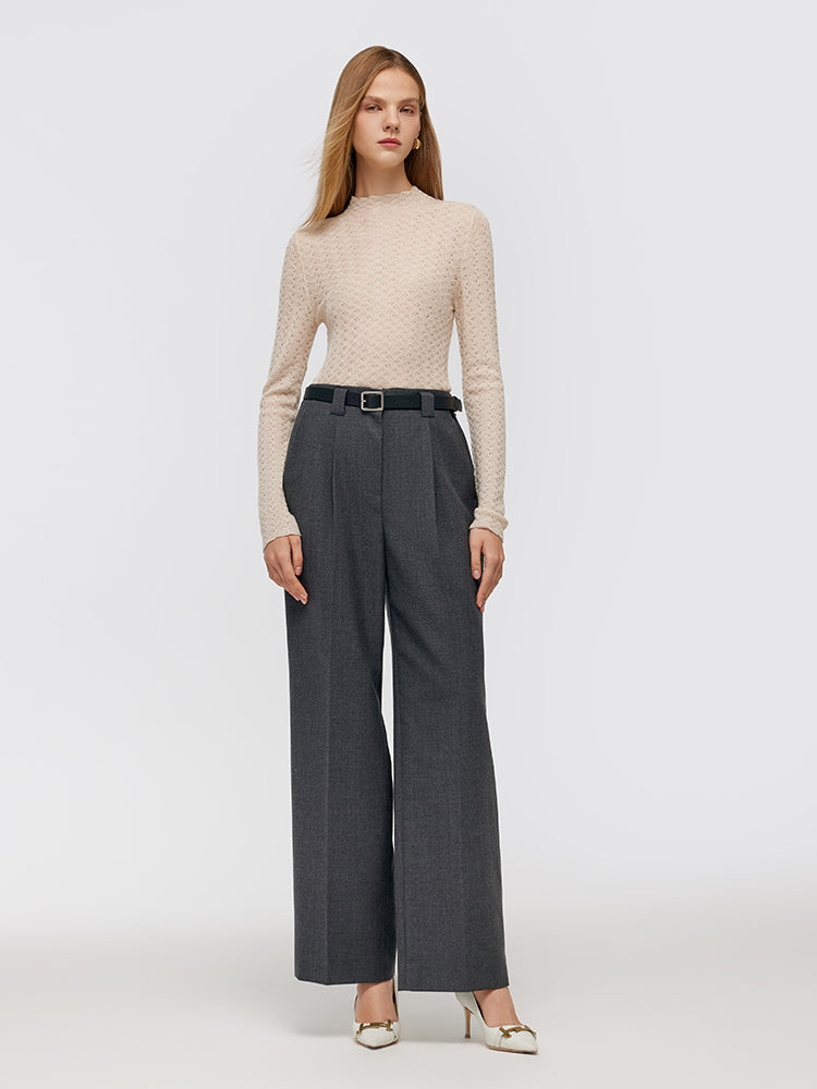 Machine Washable Wool Women Long Sleeve Top