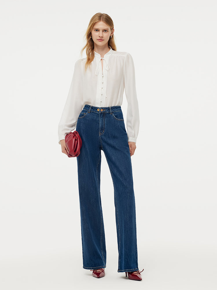 Denim Adjustable Waist Women Jeans