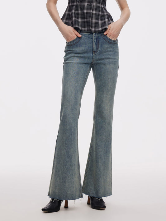 Denim High-Waisted Women Flared Jeans
