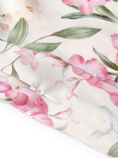 19MM Mulberry Silk Floral Print Women Skirt