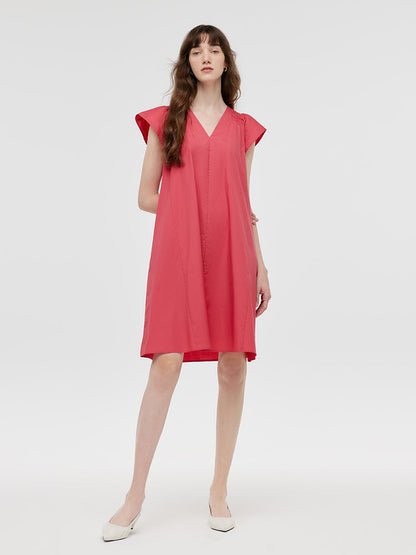 V-Neck Women Mini Dress