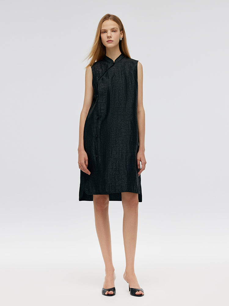 18 Momme Xiang Yun Silk Women Qipao Midi Dress