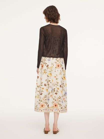 Tencel Blend Cardigan And Floral Print Strap Dress Two-Piece Set