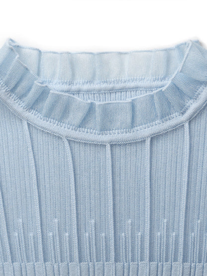 Tencel And Woolen Lace Ruffle Women Tank Top