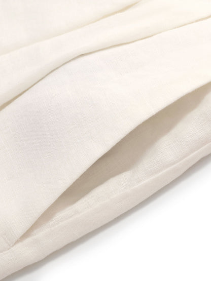 100% Linen Women A-Line Shorts