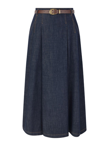100% Cotton Denim Women Culottes With Belt