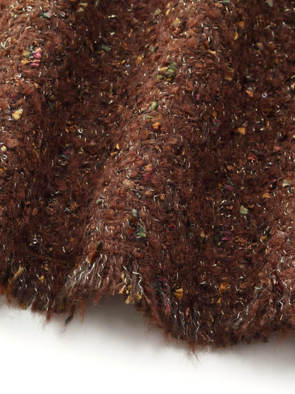 [Preview] Wool Blend Tweed Sequins Women A-Line Skirt