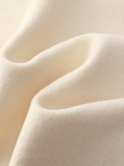 Tencel Wool Blend Ruffle Neck Women Sweater