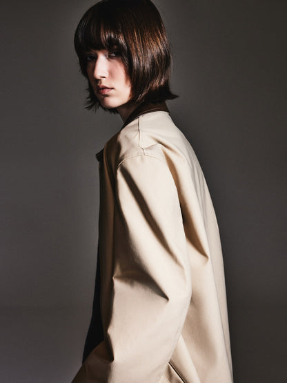 Loose Fit H-Line Zip-Up Unisex Mid-length Jacket