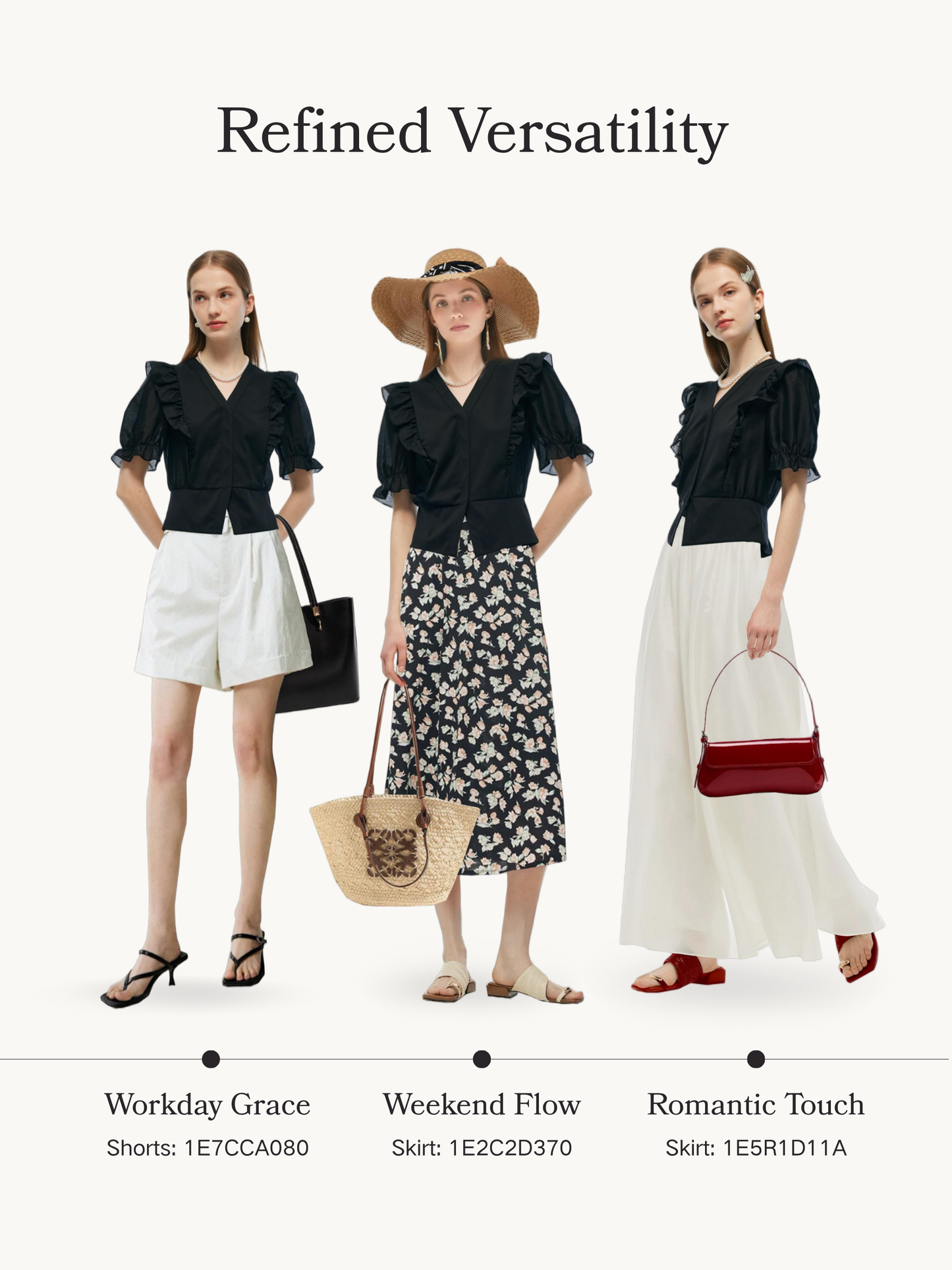 Tencel Blend Puff Sleeve Women Ruffe Patchwork Top