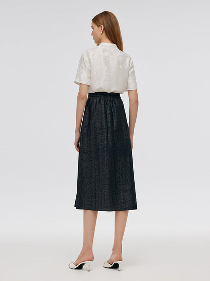 18 Momme Xiang Yun Silk Women Midi Skirt