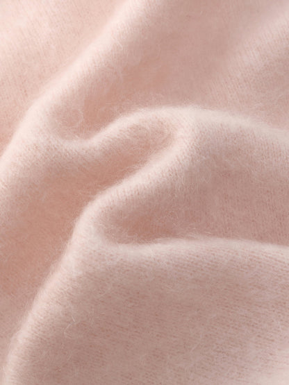 100% Brushed Cashmere V-Neck Women Cardigan