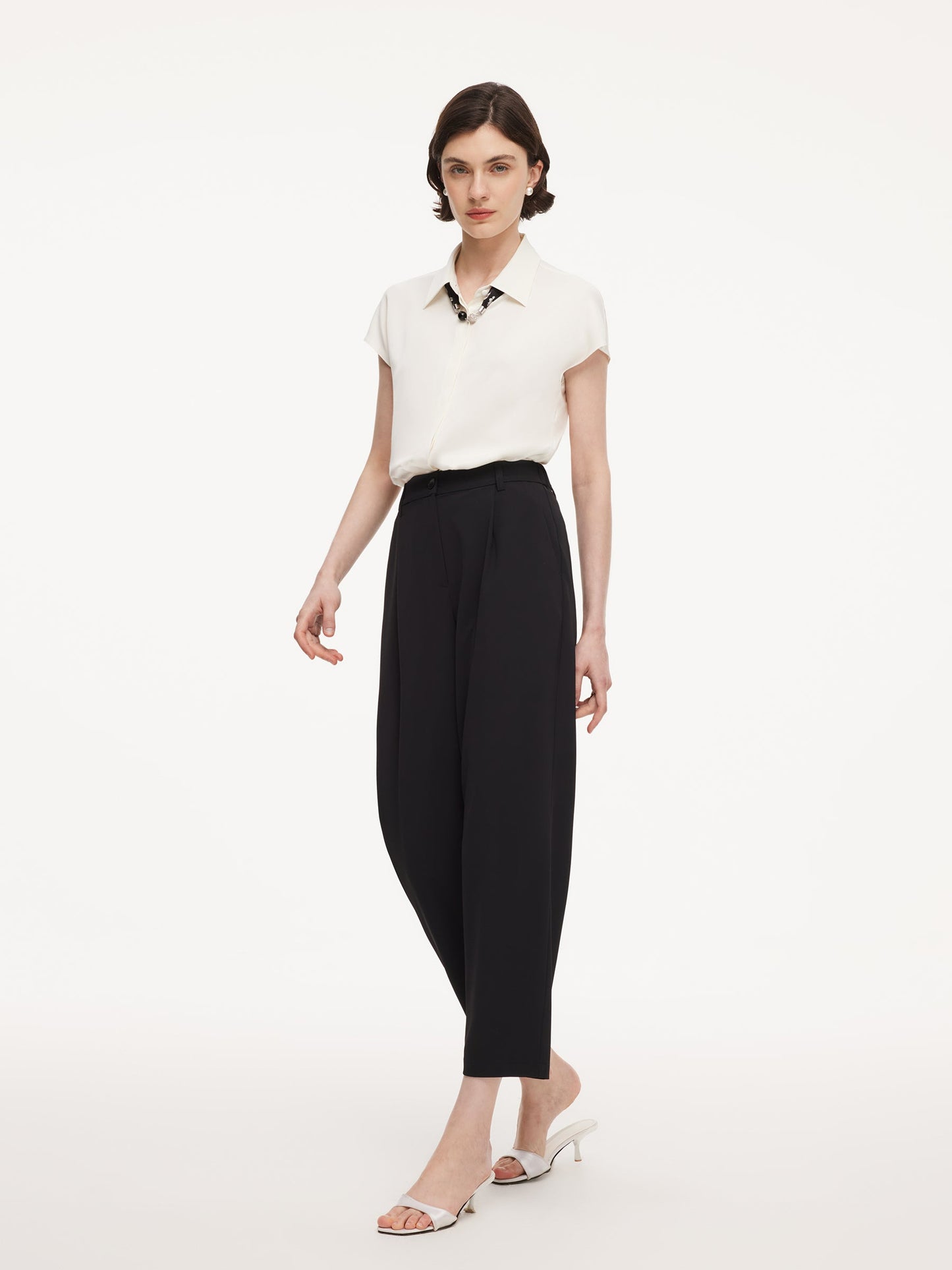 22MM Mulberry Silk Women Shirt With Silk Scarf