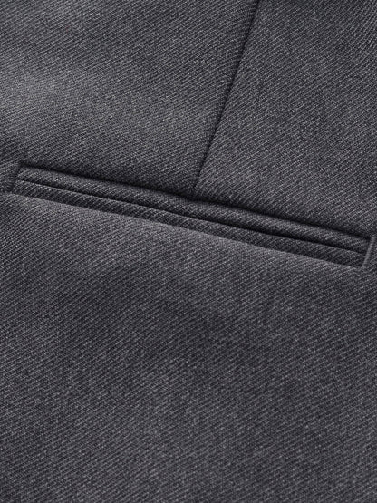 Worsted Wool Blend Pleated A-Line Women Culotte Skirt