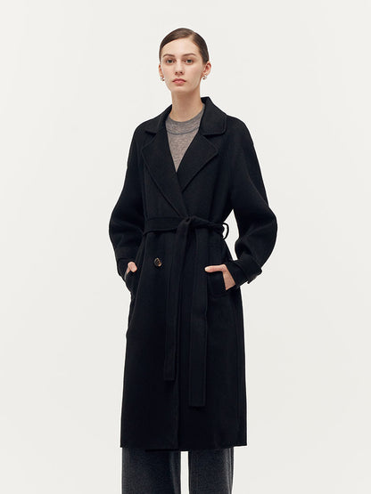 Cashmere And Wool Unisex Wrap Coat