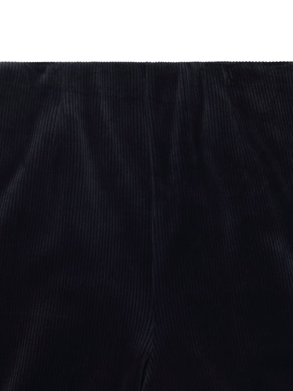 Velvet Ribbed Knit Women Loose Straight Leg Pants