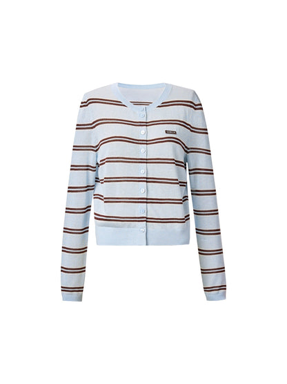 [Preview] Navy Combo Stripe Women Cardigan