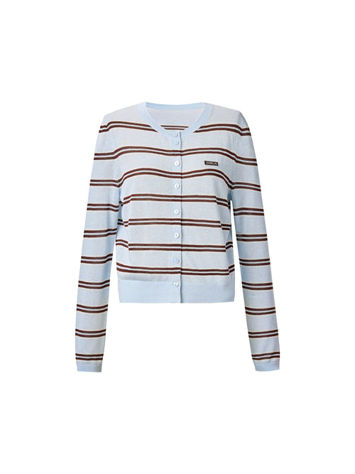 [Preview] Navy Combo Stripe Women Cardigan