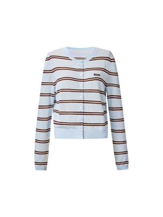 [Preview] Navy Combo Stripe Women Cardigan