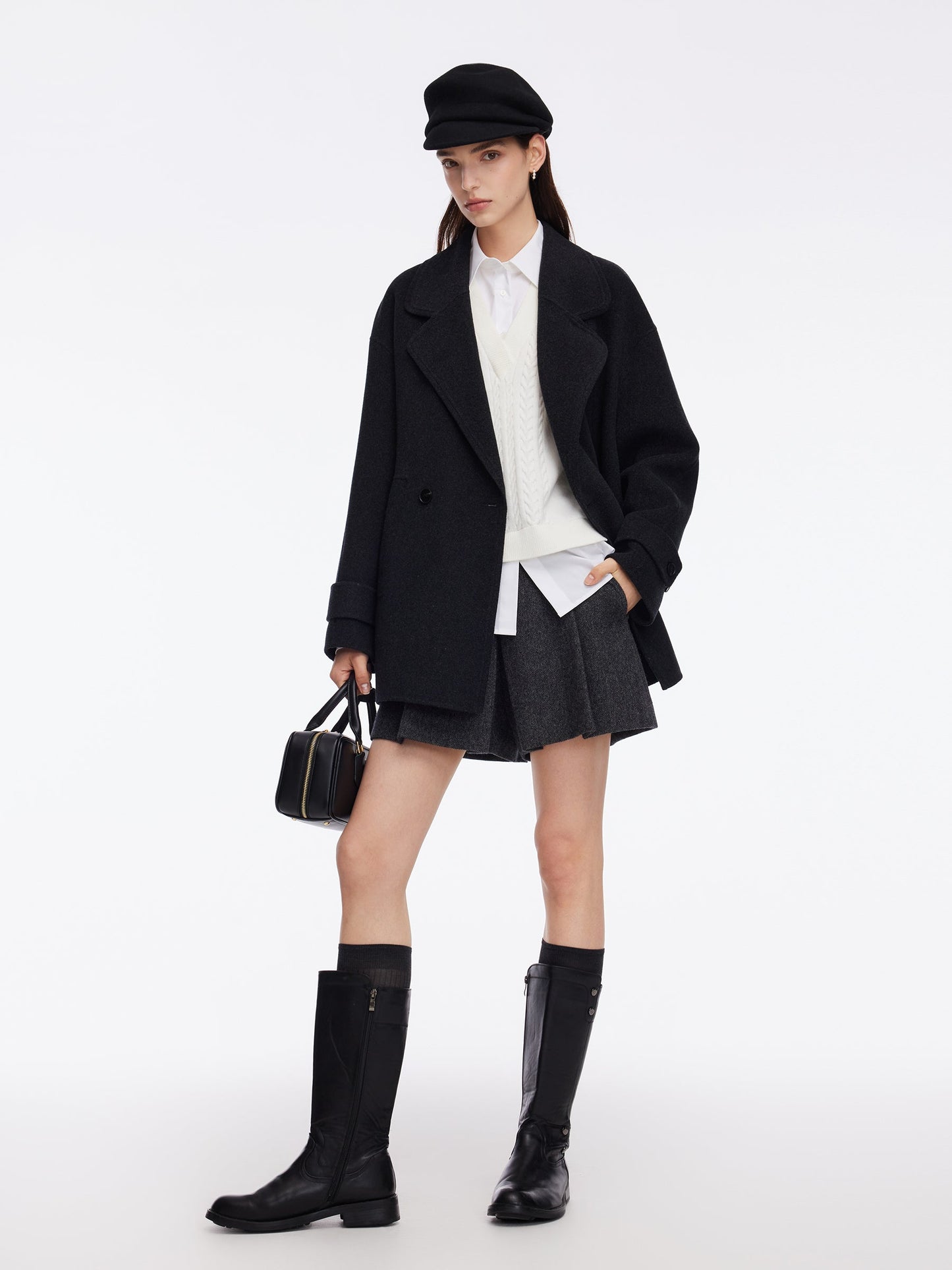 Wool Yak Blend Double-Faced Unisex Coat