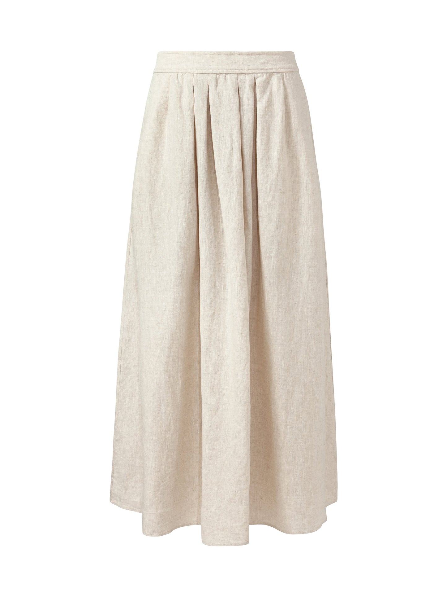 100% Linen Women High-Waisted A-Line Skirt