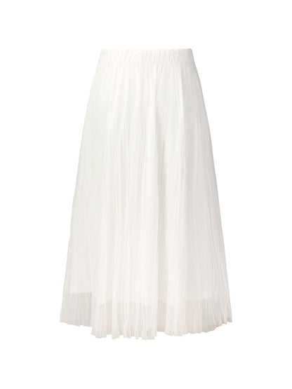 [Preview] Elastic Waist A-Line Pleated Women Mesh Skirt