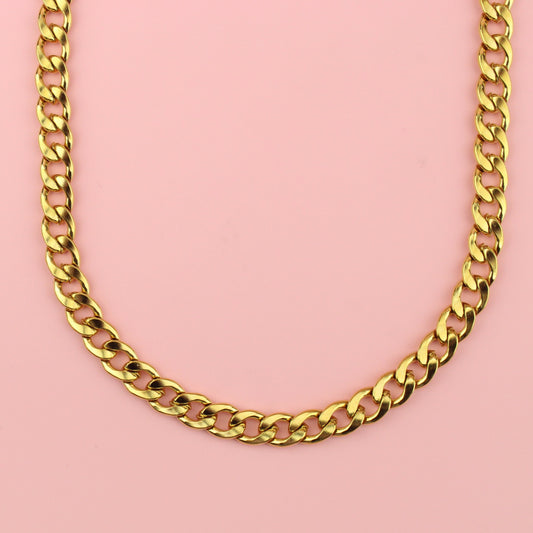9mm Thick Curb Chain (Gold Plated)