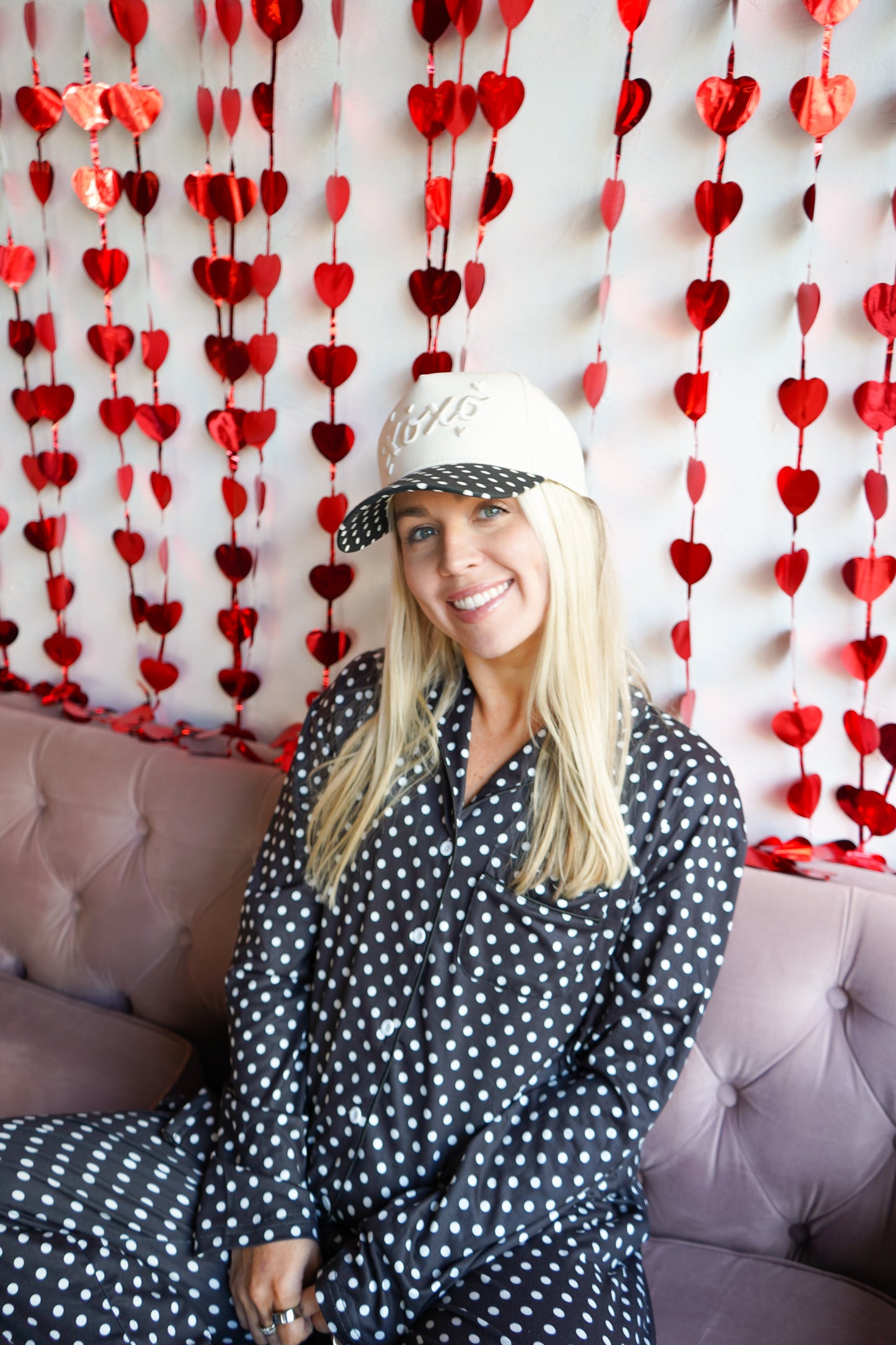 Black Polka Dot - Long Pajama Set