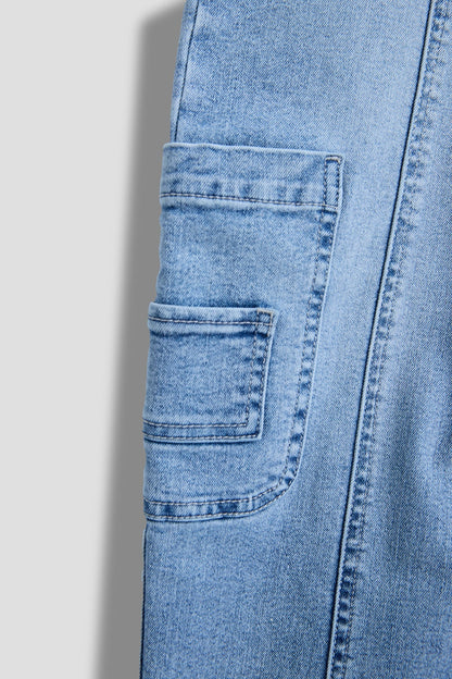 Girls Barrel Cargo Jeans