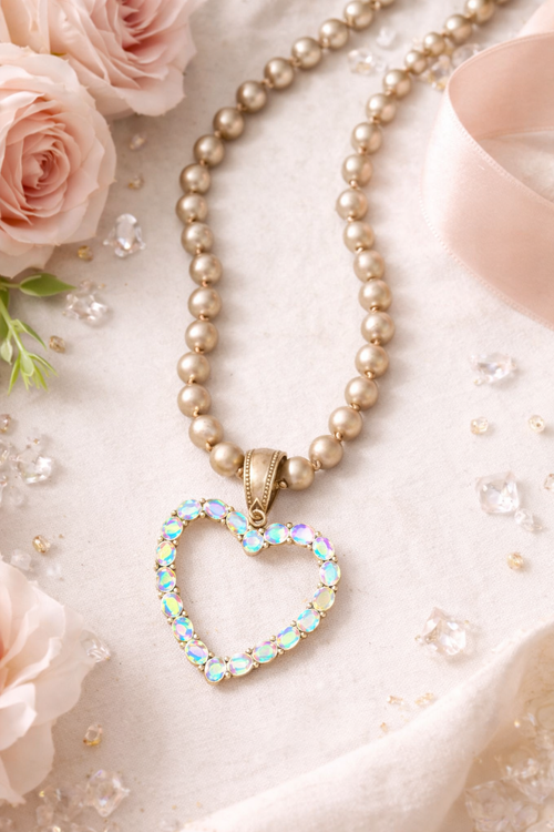 Iridescent Heartbeat Necklace
