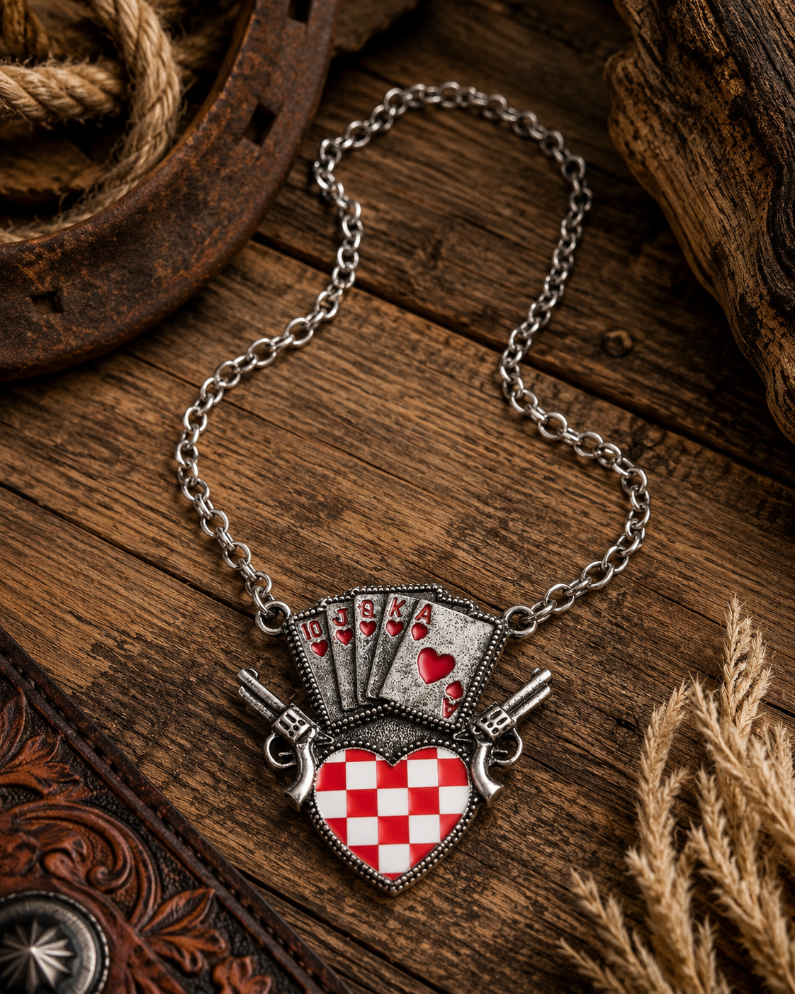 Wild Card Flush Statement Necklace