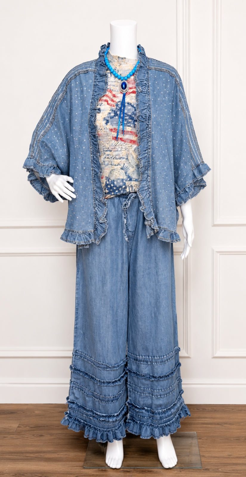 Origami - Vintage Americana Embellished Lace Top