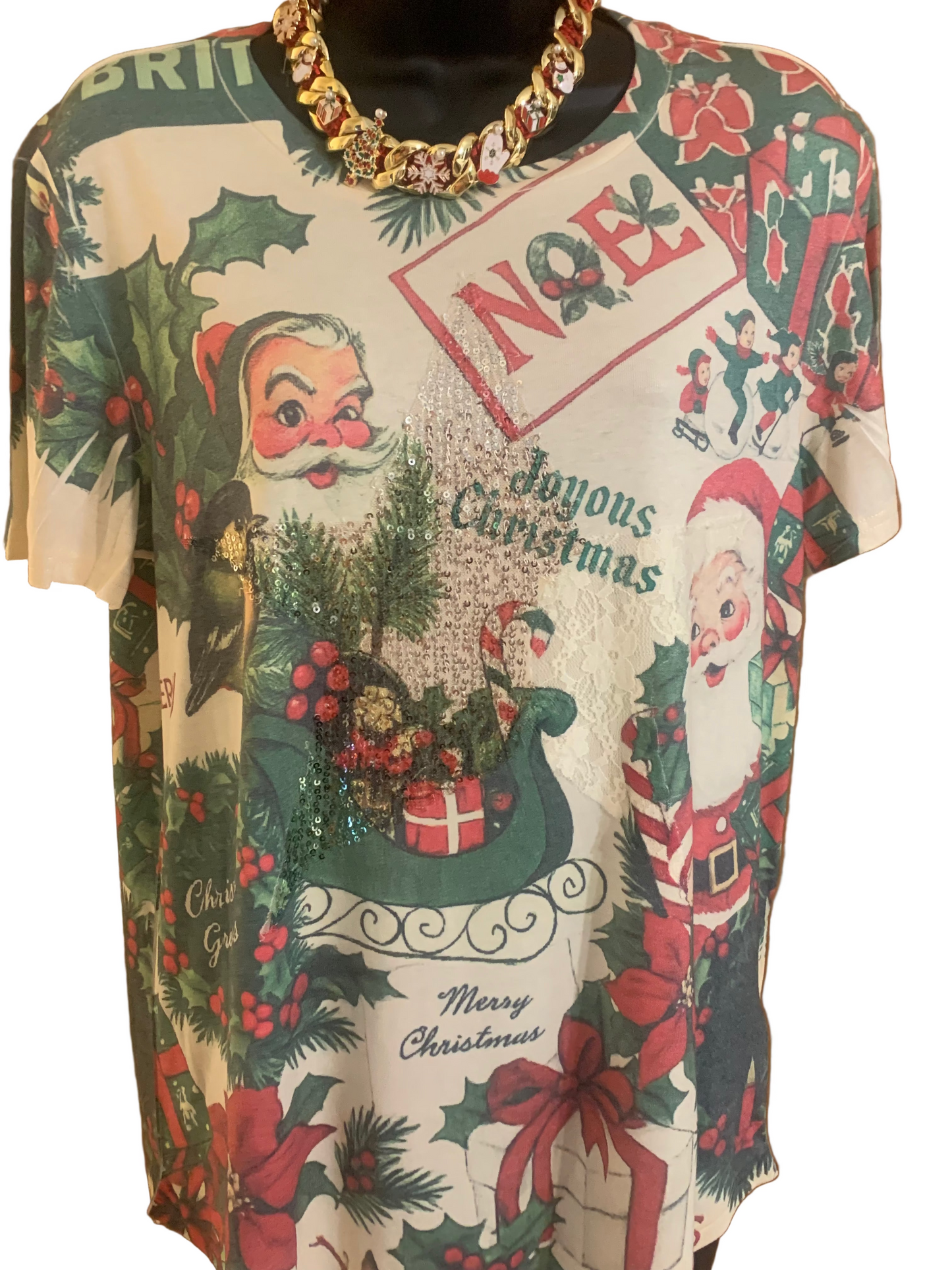 Sequin Star & Santa Tee